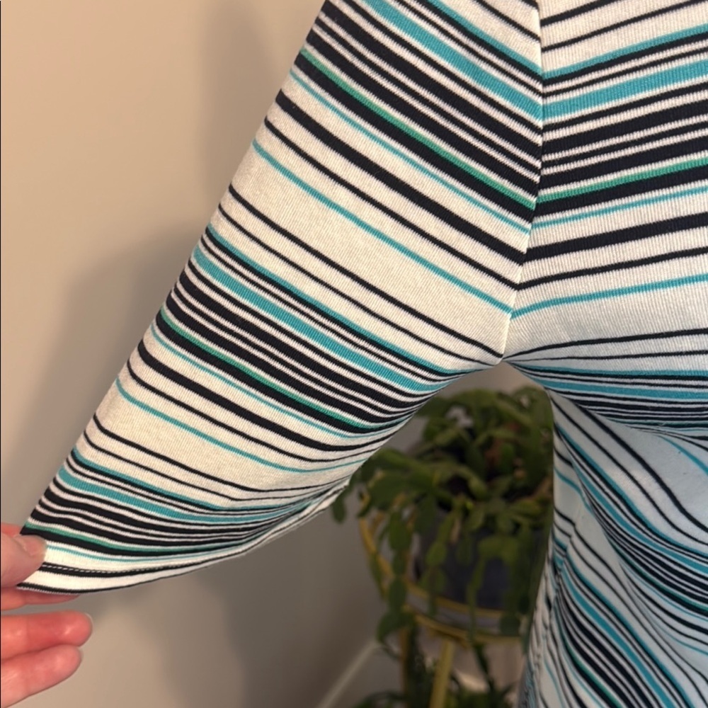 EUC The Limited Striped Women's Top - Blue and Black -XL - Picture 2 of 6